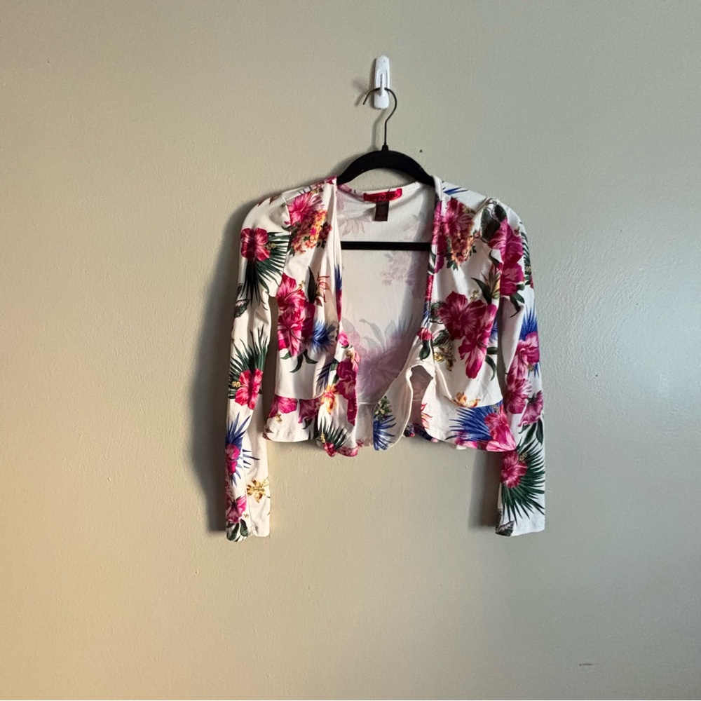 Hot Kiss Floral Blazer - Pink and Green